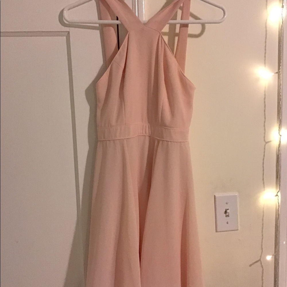 Lulu’s halter PEACH dress